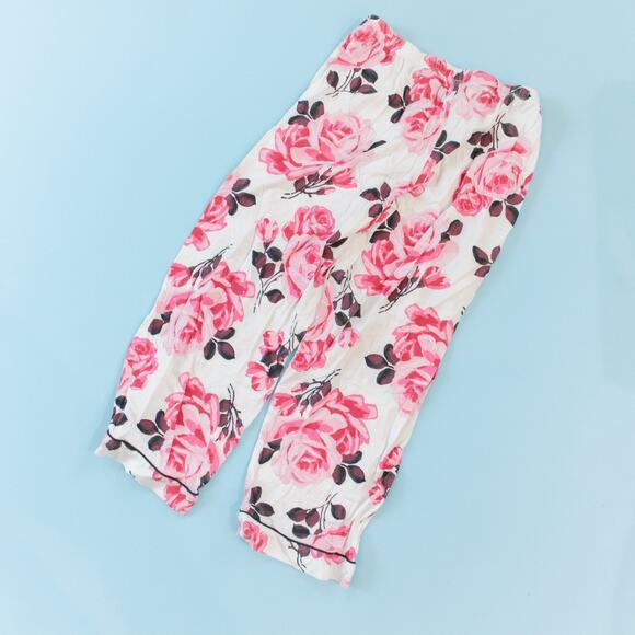 Kate Spade New York Rose Print White Pink Matching Pajama Set Size XSmall Preppy - Picture 7 of 12
